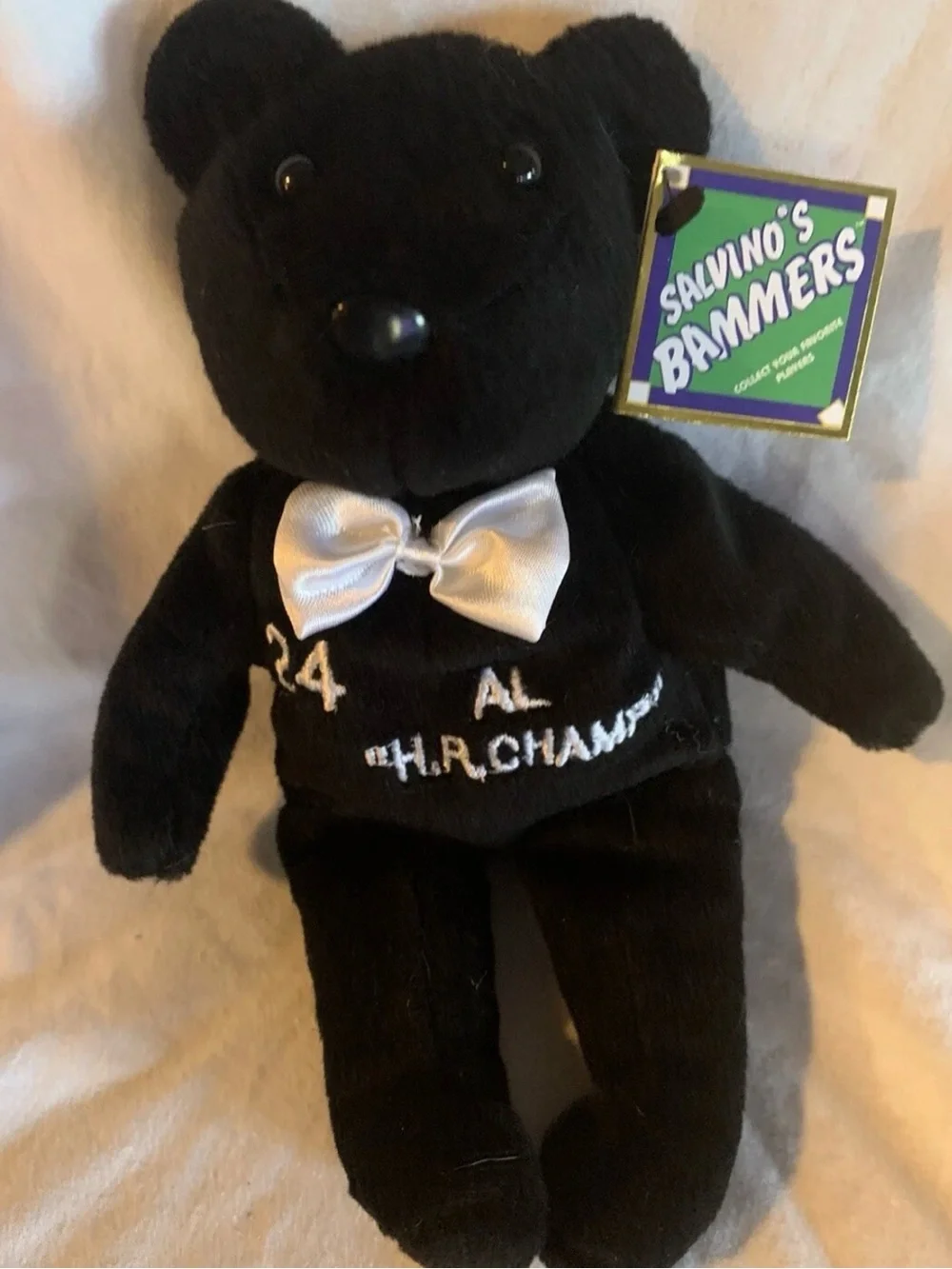 Vintage 1998 Salvino's Bammers Ken Griffey Jr #24 Home Run Champ Tuxedo Bear NWT